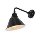 Croydon 9.63"  Farmhouse Industrial Indoor/Outdoor Iron LED Gooseneck Arm Outdoor Sconce