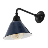 Croydon 9.63"  Farmhouse Industrial Indoor/Outdoor Iron LED Gooseneck Arm Outdoor Sconce