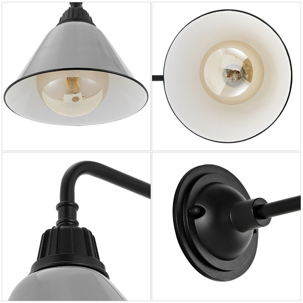 Croydon 9.63"  Farmhouse Industrial Indoor/Outdoor Iron LED Gooseneck Arm Outdoor Sconce