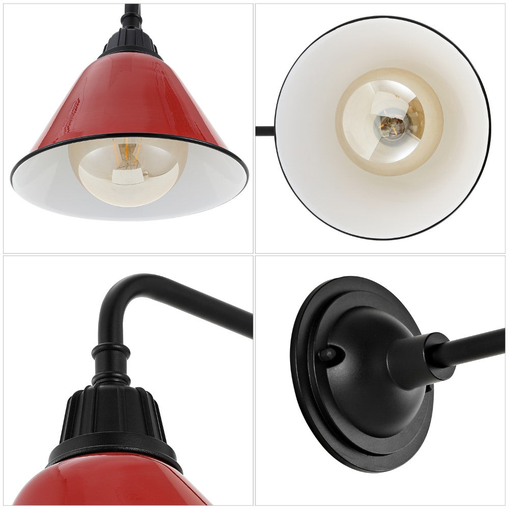 Croydon 9.63"  Farmhouse Industrial Indoor/Outdoor Iron LED Gooseneck Arm Outdoor Sconce
