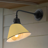 Croydon 9.63"  Farmhouse Industrial Indoor/Outdoor Iron LED Gooseneck Arm Outdoor Sconce