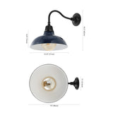 Flynix 12.25" Farmhouse Industrial Indoor/Outdoor Iron LED Gooseneck Arm Outdoor Sconce