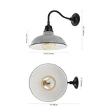 Flynix 12.25" Farmhouse Industrial Indoor/Outdoor Iron LED Gooseneck Arm Outdoor Sconce