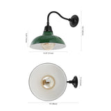 Flynix 12.25" Farmhouse Industrial Indoor/Outdoor Iron LED Gooseneck Arm Outdoor Sconce