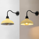 Flynix 12.25" Farmhouse Industrial Indoor/Outdoor Iron LED Gooseneck Arm Outdoor Sconce