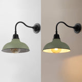 Flynix 12.25" Farmhouse Industrial Indoor/Outdoor Iron LED Gooseneck Arm Outdoor Sconce