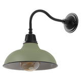 Flynix 12.25" Farmhouse Industrial Indoor/Outdoor Iron LED Gooseneck Arm Outdoor Sconce