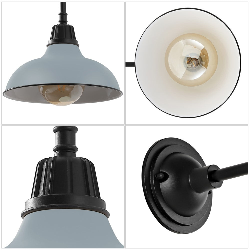Flynix 12.25" Farmhouse Industrial Indoor/Outdoor Iron LED Gooseneck Arm Outdoor Sconce