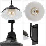 Carson 12.25" Farmhouse Industrial Indoor/Outdoor Iron LED Gooseneck Arm Outdoor Sconce
