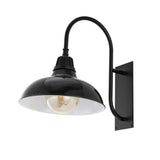 Carson 12.25" Farmhouse Industrial Indoor/Outdoor Iron LED Gooseneck Arm Outdoor Sconce