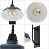 Carson 12.25" Farmhouse Industrial Indoor/Outdoor Iron LED Gooseneck Arm Outdoor Sconce