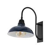Carson 12.25" Farmhouse Industrial Indoor/Outdoor Iron LED Gooseneck Arm Outdoor Sconce