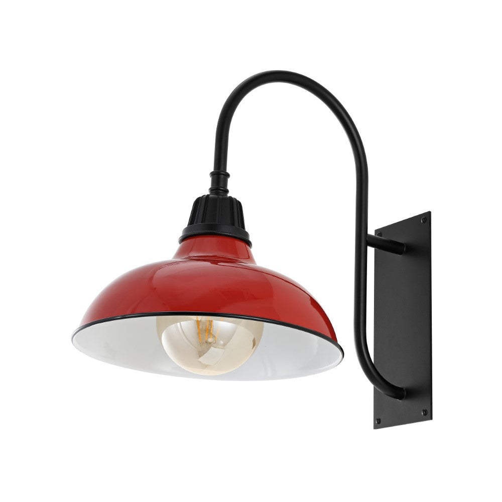 Carson 12.25" Farmhouse Industrial Indoor/Outdoor Iron LED Gooseneck Arm Outdoor Sconce