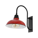 Carson 12.25" Farmhouse Industrial Indoor/Outdoor Iron LED Gooseneck Arm Outdoor Sconce