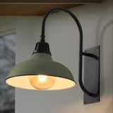Carson 12.25" Farmhouse Industrial Indoor/Outdoor Iron LED Gooseneck Arm Outdoor Sconce