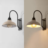 Carson 12.25" Farmhouse Industrial Indoor/Outdoor Iron LED Gooseneck Arm Outdoor Sconce