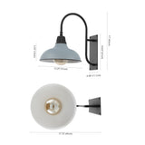 Carson 12.25" Farmhouse Industrial Indoor/Outdoor Iron LED Gooseneck Arm Outdoor Sconce