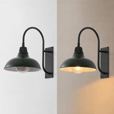 Carson 12.25" Farmhouse Industrial Indoor/Outdoor Iron LED Gooseneck Arm Outdoor Sconce