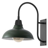 Carson 12.25" Farmhouse Industrial Indoor/Outdoor Iron LED Gooseneck Arm Outdoor Sconce