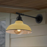 Tarif 12.25" Farmhouse Industrial Indoor/Outdoor Iron LED Victorian Arm Outdoor Sconce