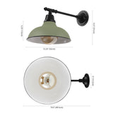 Tarif 12.25" Farmhouse Industrial Indoor/Outdoor Iron LED Victorian Arm Outdoor Sconce