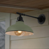 Tarif 12.25" Farmhouse Industrial Indoor/Outdoor Iron LED Victorian Arm Outdoor Sconce