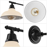 Tarif 12.25" Farmhouse Industrial Indoor/Outdoor Iron LED Victorian Arm Outdoor Sconce