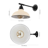 Tarif 12.25" Farmhouse Industrial Indoor/Outdoor Iron LED Victorian Arm Outdoor Sconce