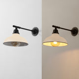 Tarif 12.25" Farmhouse Industrial Indoor/Outdoor Iron LED Victorian Arm Outdoor Sconce