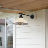 Tarif 12.25" Farmhouse Industrial Indoor/Outdoor Iron LED Victorian Arm Outdoor Sconce