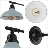 Tarif 12.25" Farmhouse Industrial Indoor/Outdoor Iron LED Victorian Arm Outdoor Sconce