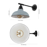 Tarif 12.25" Farmhouse Industrial Indoor/Outdoor Iron LED Victorian Arm Outdoor Sconce
