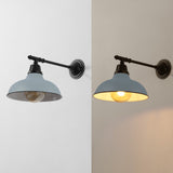 Tarif 12.25" Farmhouse Industrial Indoor/Outdoor Iron LED Victorian Arm Outdoor Sconce