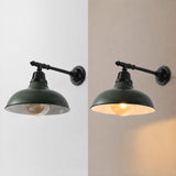 Tarif 12.25" Farmhouse Industrial Indoor/Outdoor Iron LED Victorian Arm Outdoor Sconce