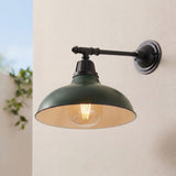 Tarif 12.25" Farmhouse Industrial Indoor/Outdoor Iron LED Victorian Arm Outdoor Sconce