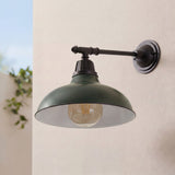 Tarif 12.25" Farmhouse Industrial Indoor/Outdoor Iron LED Victorian Arm Outdoor Sconce