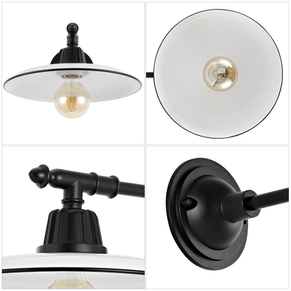 Southport 12" Farmhouse Industrial Indoor/Outdoor Iron LED Victorian Arm Outdoor Sconce
