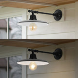 Southport 12" Farmhouse Industrial Indoor/Outdoor Iron LED Victorian Arm Outdoor Sconce