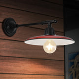 Southport 12" Farmhouse Industrial Indoor/Outdoor Iron LED Victorian Arm Outdoor Sconce