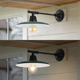 Southport 12" Farmhouse Industrial Indoor/Outdoor Iron LED Victorian Arm Outdoor Sconce