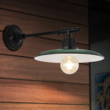 Southport 12" Farmhouse Industrial Indoor/Outdoor Iron LED Victorian Arm Outdoor Sconce