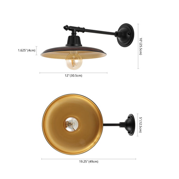 Dimension Image Wood Finish/Copper / 1-Light
