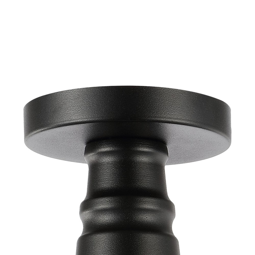 Yasu Classic Industrial Indoor/Outdoor Iron LED Semi Flush Mount