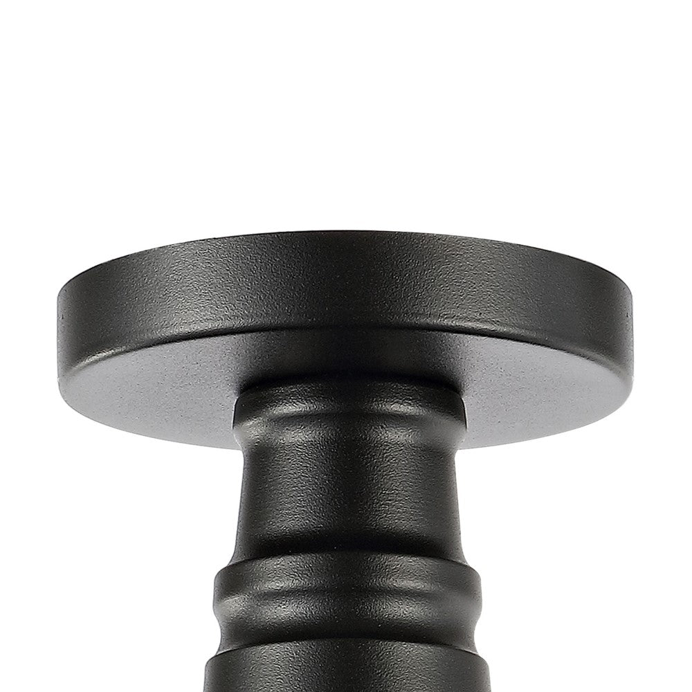 Yasu Classic Industrial Indoor/Outdoor Iron LED Semi Flush Mount