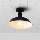 Yasu Classic Industrial Indoor/Outdoor Iron LED Semi Flush Mount