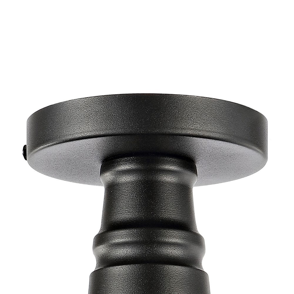 Yasu Classic Industrial Indoor/Outdoor Iron LED Semi Flush Mount