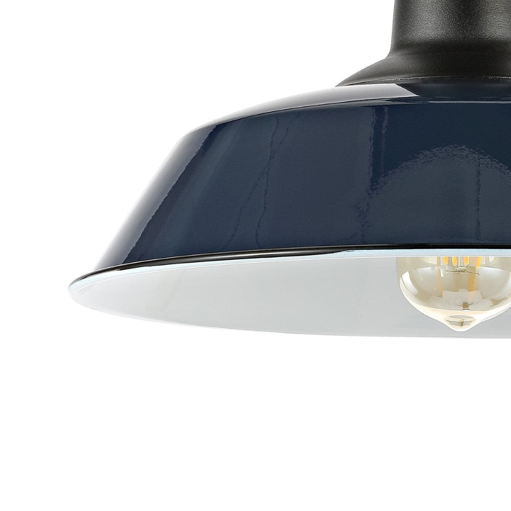 Yasu Classic Industrial Indoor/Outdoor Iron LED Semi Flush Mount