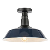 Yasu Classic Industrial Indoor/Outdoor Iron LED Semi Flush Mount