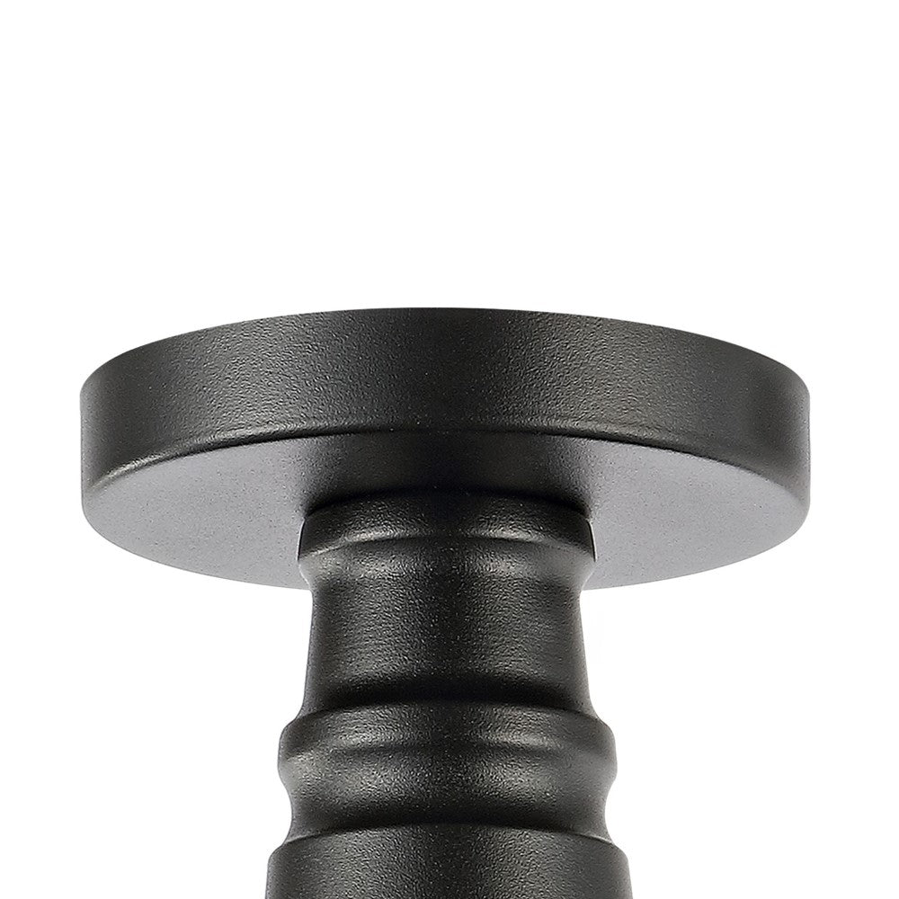 Yasu Classic Industrial Indoor/Outdoor Iron LED Semi Flush Mount