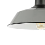 Yasu Classic Industrial Indoor/Outdoor Iron LED Semi Flush Mount
